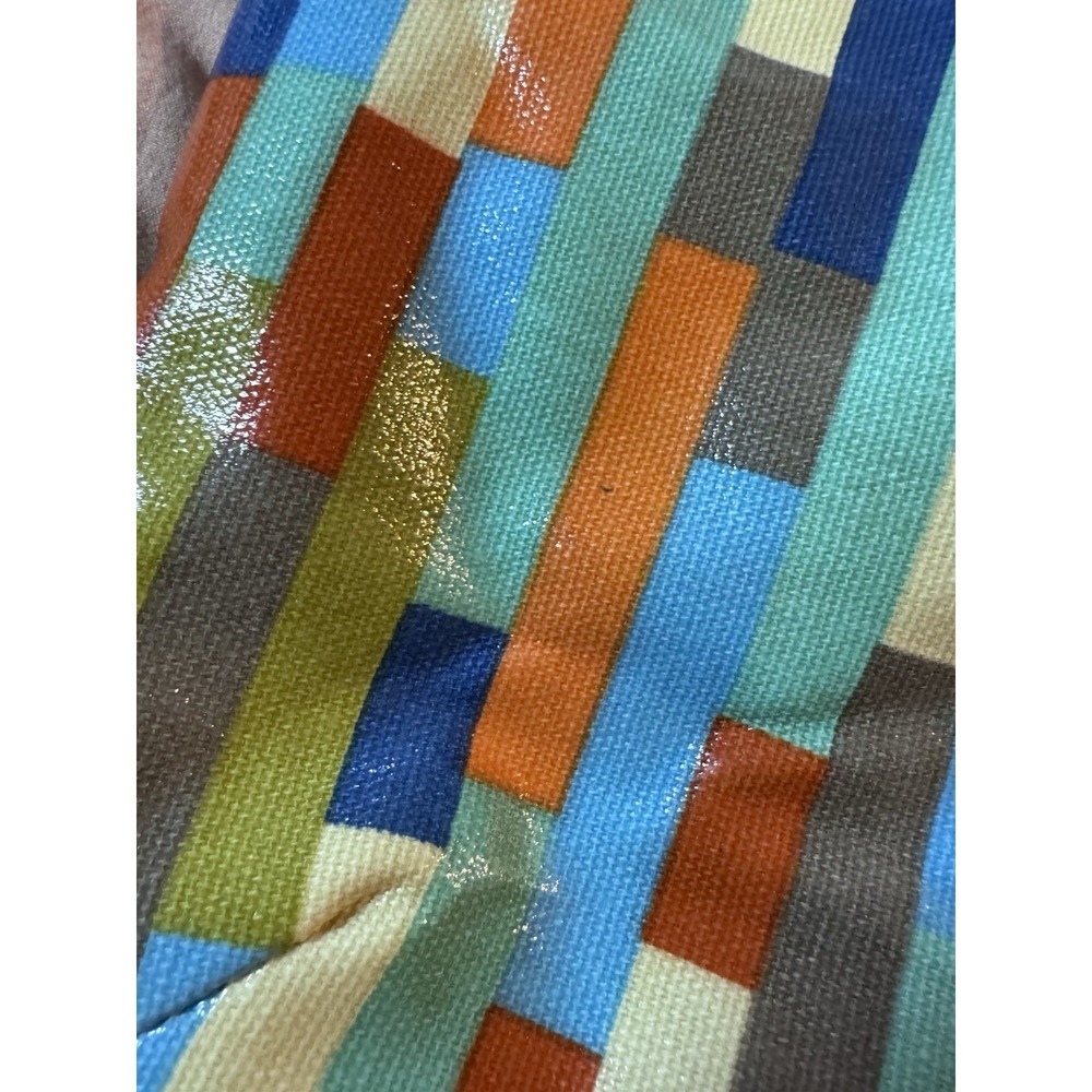 Fossil Crossbody Bag Calypso Key-Per Purse Multi Color Block Coated Canvas Brown - Picture 14 of 16